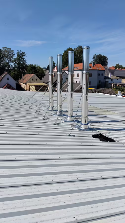 Plynovod a spalinové cesty pro průmyslovou technologii